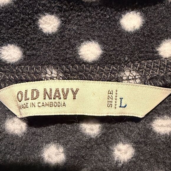 Old Navy size large black and white fleece - Picture 3 of 3